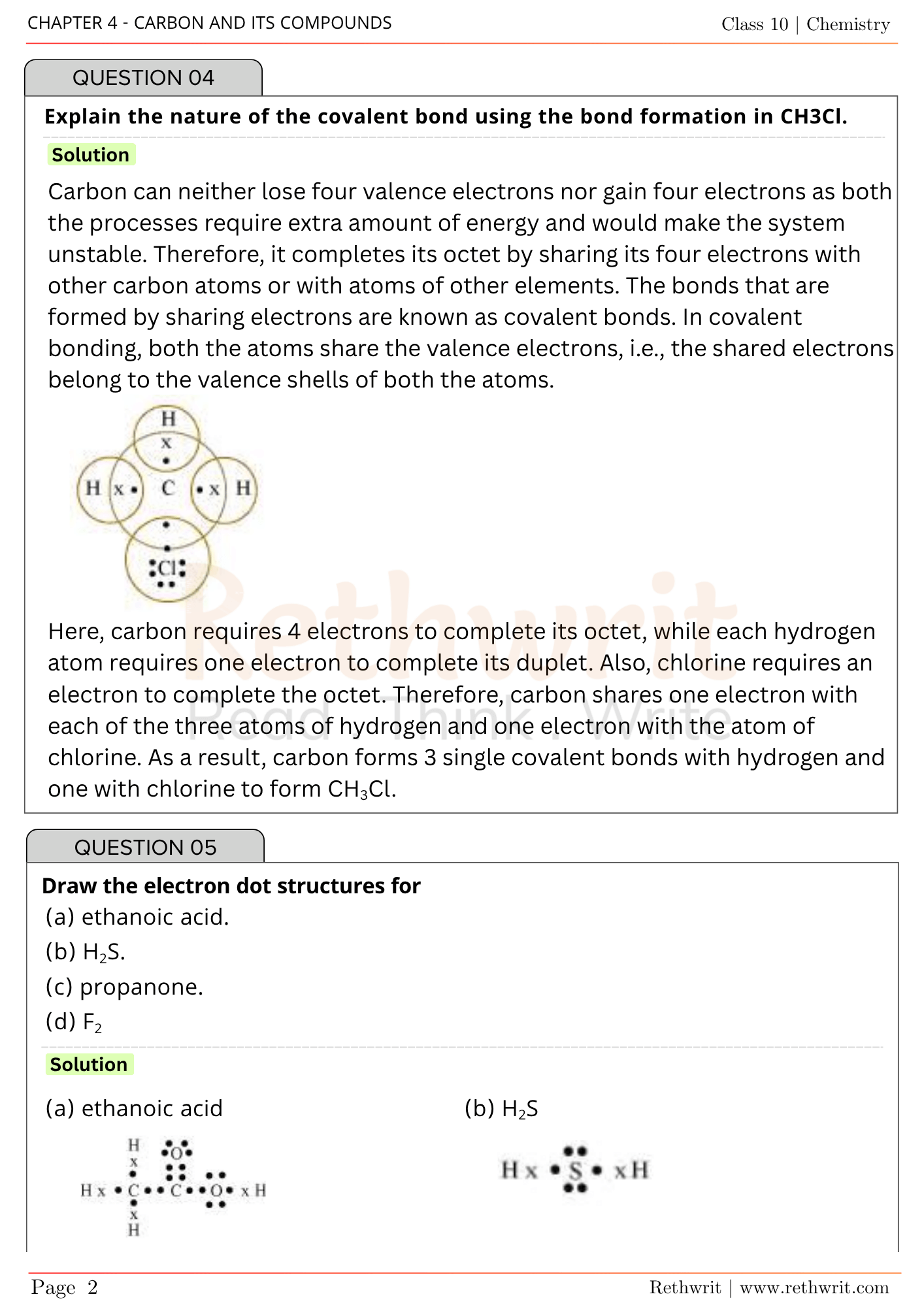 NCERT Solutions Class 10th Science Chapter 4