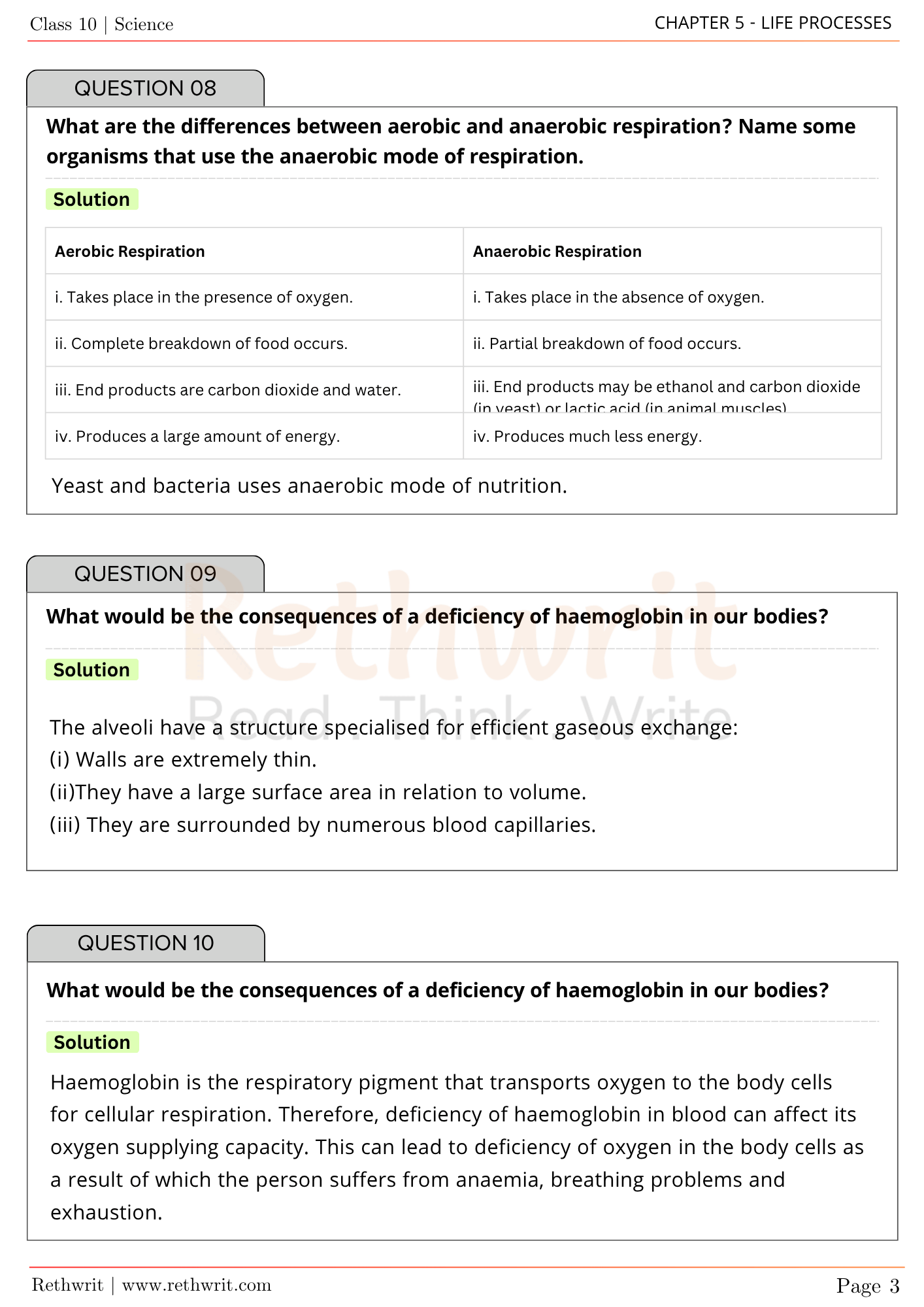 NCERT Solutions Class 10th Science Chapter 5