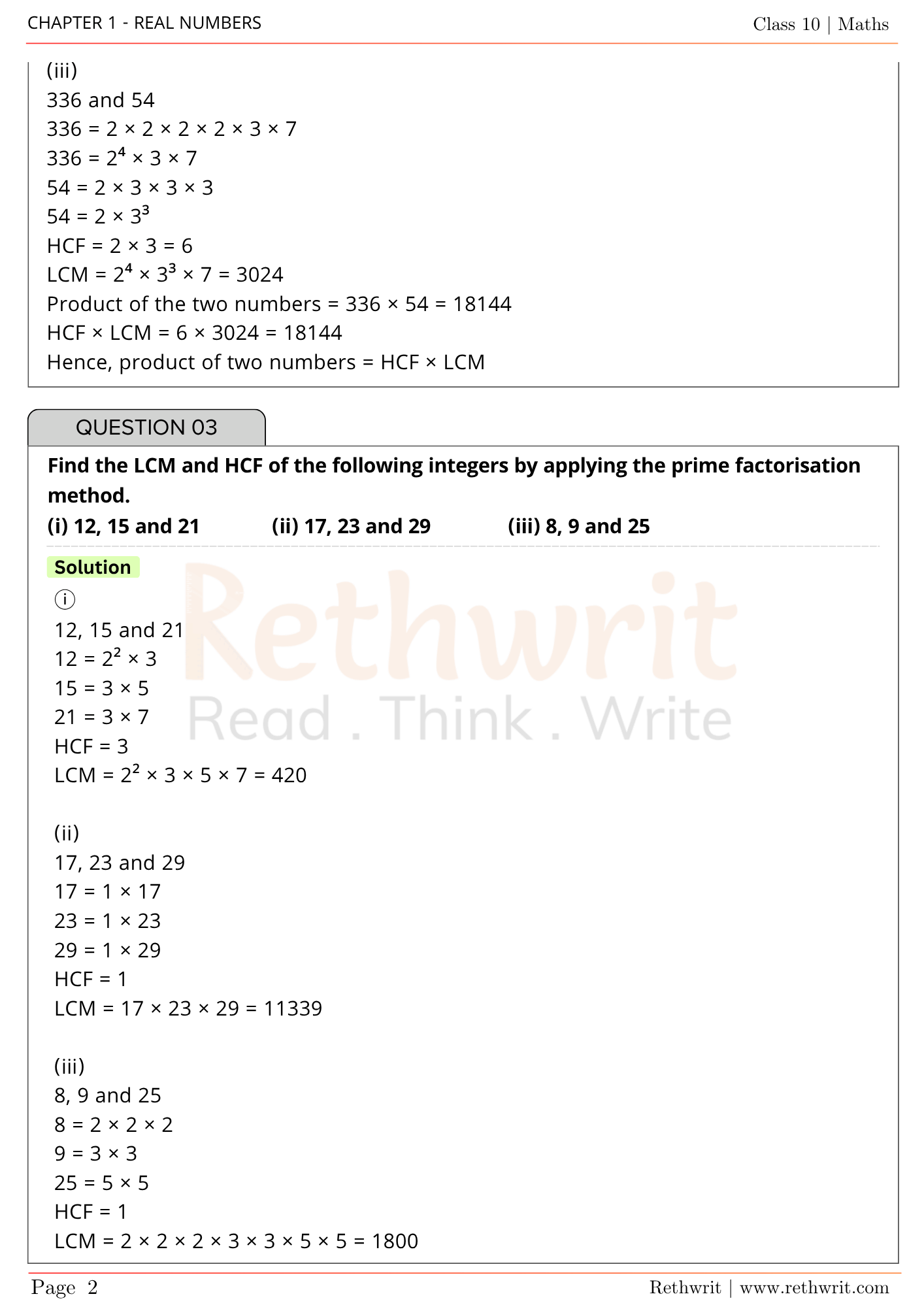 class 10 maths chapter 1