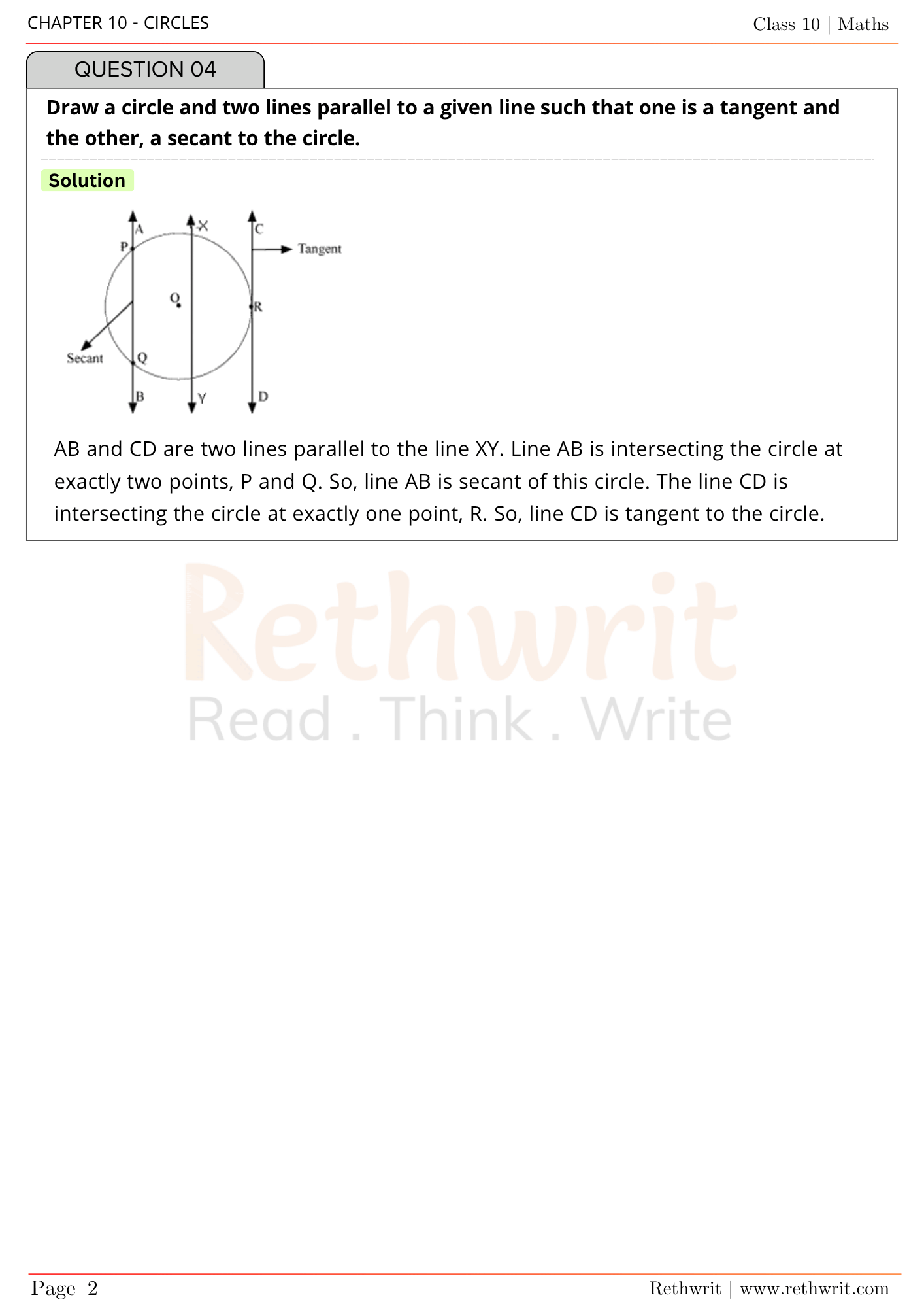 circles class 10 ncert solutions ex 10.1