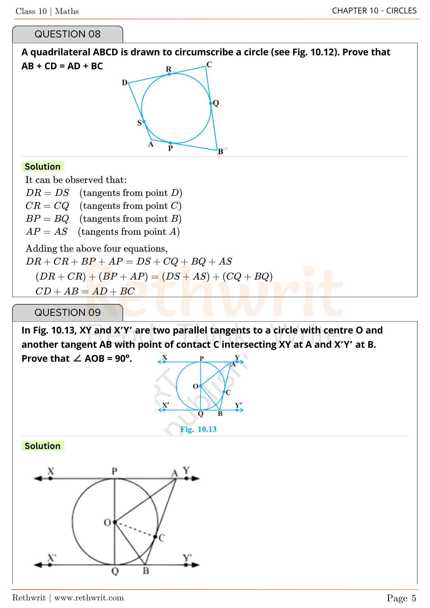 circles class 10 ncert solutions ex 10.2
