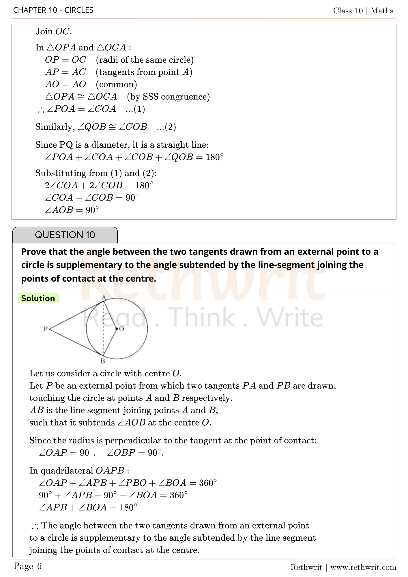 circles class 10 ncert solutions ex 10.2
