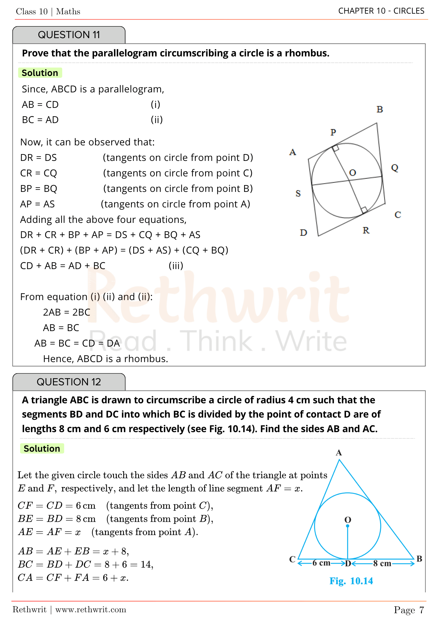 circles class 10 ncert solutions ex 10.2